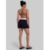 image:imageSunzel Womens Pleated Athletic Shorts with Pockets Elastic High Waist Flowy Wide Leg Workout Shorts for Yoga Running LoungeBlack