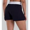 image:imageSunzel Womens Pleated Athletic Shorts with Pockets Elastic High Waist Flowy Wide Leg Workout Shorts for Yoga Running LoungeBlack