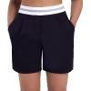 image:imageSunzel Womens Pleated Athletic Shorts with Pockets Elastic High Waist Flowy Wide Leg Workout Shorts for Yoga Running LoungeBlack