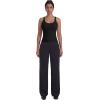image:imageSunzel Womens Ribbed Racerback Tank Top Fitted Sleeveless Thin Strap Basic Top Soft Stretch Lyocell Blend ShirtBlack