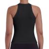 image:imageSunzel Womens Ribbed Racerback Tank Top Fitted Sleeveless Thin Strap Basic Top Soft Stretch Lyocell Blend ShirtBlack