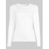 image:imageSunzel Womens Sheer Long Sleeve Round Neck Cotton Top Sexy Fitted See Through Going Out Y2K Summer Layering Club Beach TopsWhite