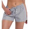 image:imageSunzel Womens Sleep Shorts Striped Pajama Boxer Lounge Shorts with Elastic Waist Drawstring 25 InseamBlack