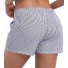 image:imageSunzel Womens Sleep Shorts Striped Pajama Boxer Lounge Shorts with Elastic Waist Drawstring 25 InseamBlack