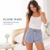 image:imageSunzel Womens Sleep Shorts Striped Pajama Boxer Lounge Shorts with Elastic Waist Drawstring 25 InseamBlack