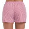 image:imageSunzel Womens Sleep Shorts Striped Pajama Boxer Lounge Shorts with Elastic Waist Drawstring 25 InseamRed