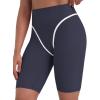 image:imageSunzel 9 Long Biker Shorts for Women High Waist Tummy Control No Front Seam Squat Proof Spandex Bike Workout Yoga Gym ShortAsh Blue