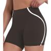 image:imageSunzel No Front Seam Biker Shorts for Women High Waisted Yoga Workout Gym Athletic Bike Running Shorts with Tummy ControlSeal Brown