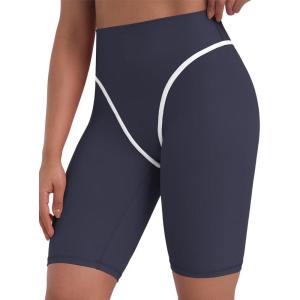 image:imageSunzel 9 Long Biker Shorts for Women High Waist Tummy Control No Front Seam Squat Proof Spandex Bike Workout Yoga Gym ShortAsh Blue