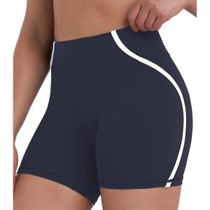image:imageSunzel No Front Seam Biker Shorts for Women High Waisted Yoga Workout Gym Athletic Bike Running Shorts with Tummy ControlAsh Blue