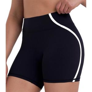 image:imageSunzel No Front Seam Biker Shorts for Women High Waisted Yoga Workout Gym Athletic Bike Running Shorts with Tummy ControlBlack