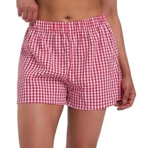 image:imageSunzel Womens Gingham Plaid Boxer Shorts 3  Elastic Waist Loose Fit Lounge Shorts Y2K Summer Beach Casual Bottoms 2026Red Plaid