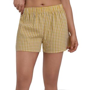 image:imageSunzel Womens Gingham Plaid Boxer Shorts 3  Elastic Waist Loose Fit Lounge Shorts Y2K Summer Beach Casual Bottoms 2026Yellow Plaid