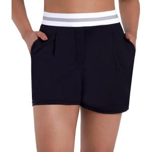 image:imageSunzel Womens Pleated Athletic Shorts with Pockets Elastic High Waist Flowy Wide Leg Workout Shorts for Yoga Running LoungeBlack