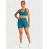 image:imageSunzel 5 No Front Seam High Waisted Tummy Control Biker Shorts Women  3D Contour Seams Lift Hips Buttery Soft FourWay Stretch Breathable Squat Proof Opaque No Ride Up Yoga Workout GymDeep Lagoon
