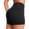 image:imageSunzel 5 No Front Seam High Waisted Tummy Control Biker Shorts Women  3D Contour Seams Lift Hips Buttery Soft FourWay Stretch Breathable Squat Proof Opaque No Ride Up Yoga Workout GymBlack