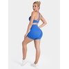 image:imageSunzel 5 No Front Seam High Waisted Tummy Control Biker Shorts Women  3D Contour Seams Lift Hips Buttery Soft FourWay Stretch Breathable Squat Proof Opaque No Ride Up Yoga Workout GymFrench Blue