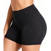 image:imageSunzel 5 No Front Seam High Waisted Tummy Control Biker Shorts Women  3D Contour Seams Lift Hips Buttery Soft FourWay Stretch Breathable Squat Proof Opaque No Ride Up Yoga Workout GymBlack