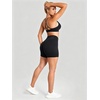 image:imageSunzel 5 No Front Seam High Waisted Tummy Control Biker Shorts Women  3D Contour Seams Lift Hips Buttery Soft FourWay Stretch Breathable Squat Proof Opaque No Ride Up Yoga Workout GymBlack