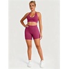 image:imageSunzel 5 No Front Seam High Waisted Tummy Control Biker Shorts Women  3D Contour Seams Lift Hips Buttery Soft FourWay Stretch Breathable Squat Proof Opaque No Ride Up Yoga Workout GymSangria