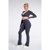 image:imageSunzel Hidden Butt Lifting Scrunch Flare Leggings High Waist No Front SeamAsh Blue
