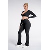 image:imageSunzel Hidden Butt Lifting Scrunch Flare Leggings High Waist No Front SeamBlack